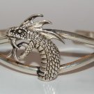 DRAGON Head Goth Biker Metal Vintage Bracelet