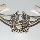 DEATH IS CERTAIN Skull Metal Vintage Bracelet Retro Rocker Jewelry