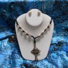 Skulls Wedding Party Halloween jewelry Gift White Necklace Earrings Skulls Wedding Party Halloween jewelry Gift White Necklace Earrings