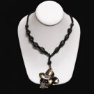 Black Skulls Metallic Retro Rocker Skull Pendant Necklace