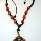 SKULLS Unique Pink Skull Ornate Cross Pendant Necklace SKULLS Unique Pink Skull Ornate Cross Pendant Necklace