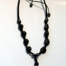 Black Skull Steel Cross Pendant Day of the Dead Inspired Necklace Black Skull Steel Cross Pendant Day of the Dead Inspired Necklace