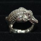 Great Gator Alligator Reptile Artisan Unisex Ring Size 9 Great Gator Alligator Reptile Artisan Unisex Ring Size 9