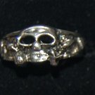 Small skull clenching rose freak Artisan Unisex Ring size 12 Small skull clenching rose freak Artisan Unisex Ring size 12