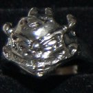 Asian Demon Mask skull freak Artisan Unisex Ring size 9 Asian Demon Mask skull freak Artisan Unisex Ring size 9