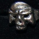 Dented Skull Biker Artisan Unisex Ring size 5.5
