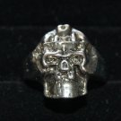 Ancient Warrior Battle helmet skull freak Artisan Unisex Ring size 9.5