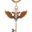 Skull Staff Pendant Sunfire Yellow/Orange Winged Necklace Skull Staff Pendant Sunfire Yellow/Orange Winged Necklace