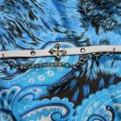 Biker/Rocker White Leather Chain Studded Bracelet Biker/Rocker White Leather Chain Studded Bracelet