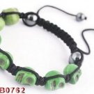 Shamballa Inspired Green Skull Bracelet Shamballa Inspired Green Skull Bracelet