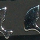 Sea Monster Silver Steel Stud Earrings, Metallic Jewelry Sea Monster Silver Steel Stud Earrings, Metallic Jewelry