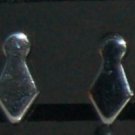 Dangle Diamond-shaped Silver Steel Stud Earrings, Metallic Jewelry Dangle Diamond-shaped Silver Steel Stud Earrings, Metallic Jewelry