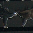 Floating Butterfly Silver Steel Stud Earrings, Metallic Jewelry