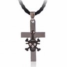 Primative Skull and Crossbones Skeletal necklace stainless steel Primative Skull and Crossbones Skeletal necklace stainless steel