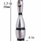 Bowling Pin Pendant Stainless Steel Finish Necklace Bowling Pin Pendant Stainless Steel Finish Necklace