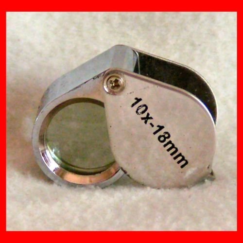 10X Power Jewelers Loupe 18mm Magnifying Glass NIB