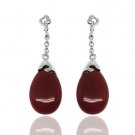 Red Agate Balls Earrings Jewelry Gift