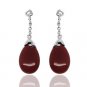 Red Agate Balls Earrings Jewelry Gift