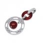 Red Agate Hoops Pendant Jewelry Gift