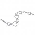 Hearts Sterling Bracelet Jewelry Gift