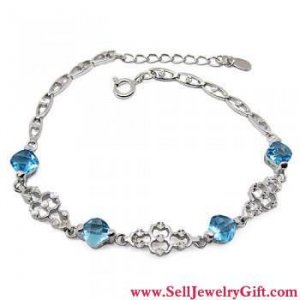 Sterling Gemstone CZ Bracelet