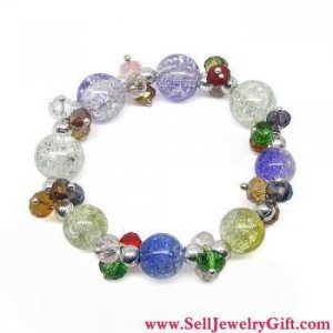 Crystal Glass Brass bead Bracelets
