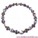 Crystal Glass Brass Necklace Jewelry