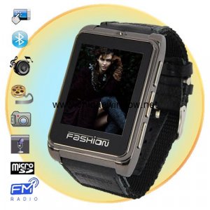 Fashionable Ultra Thin Quadband Watch Cell Phone with Compass and Nylon Wrist Band  S9120