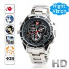 Free Shipping Sports Style Wrist Watch Hidden Camera 1080P HD Voice Active Control  4GB (F6)