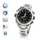 Free Shipping Men's Steel Wrist Watch Hidden Camera DVR Spy Camera Motion Sensor 1080P 4GB (W2000)