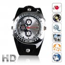 Real Leather Band 4GB Spy Camera Camcorder Watch Waterproof Motion Detection Sensor (W7000)