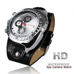 Real Leather Band 8GB Spy Camera Camcorder Watch Waterproof Motion Detection Sensor (W7000)