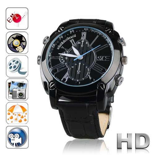 8GB 007 Spy Camera Watch Night Vision 1080P Waterproof dvr Camcorder Motion Detection Sensor (W6000)
