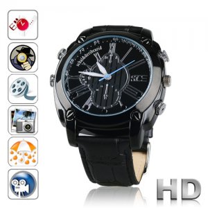 8GB 007 Spy Camera Watch Night Vision 1080P Waterproof dvr Camcorder Motion Detection Sensor (W6000)