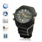 8GB Black Sports 1080P infrared Waterproof watch camera dvr Night vision Motion Detection (W3000)