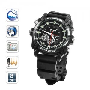 Sports 8GB 1080P Mini Hidden Camera watch dvr camera Night vision Motion Senor Detect (W1000)