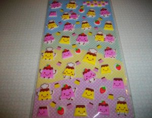 Pudding Friends Sponge Sticker Sheet