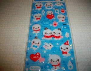 Kawaii Ghost Felt Sticker Sheet