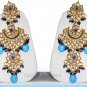 Indian Costume Jewelry Jodha Akbar Necklace Set 921 Blue