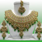 Indian Fashion Jewelry Jodha Akbar Necklace Set 921 Green