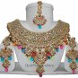 Indian Fashion Jewelry Jodha Akbar Necklace Set Multi