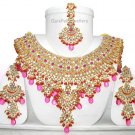Indian Fashion Jewelry Jodha Akbar Necklace Set 921 Magenta