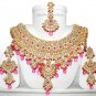 Indian Fashion Jewelry Jodha Akbar Necklace Set 921 Magenta