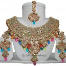 Indian Costume Jewelry Jodha Akbar Necklace Set 921 Multi