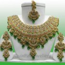 Indian Costume Jewelry Jodha Akbar Necklace Set 921 Green