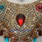 Indian Costume Bridal Jewellery Crescent Necklace Set 001 Multi