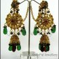 Beautiful Gold Plated Golden CZ Bridal Earrings 719