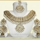 Indian Bridal Jewellery Patra Kundan Pearl Set 336