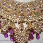 Violet Indian Costume Jewelry Jodha Akbar Necklace Set 921