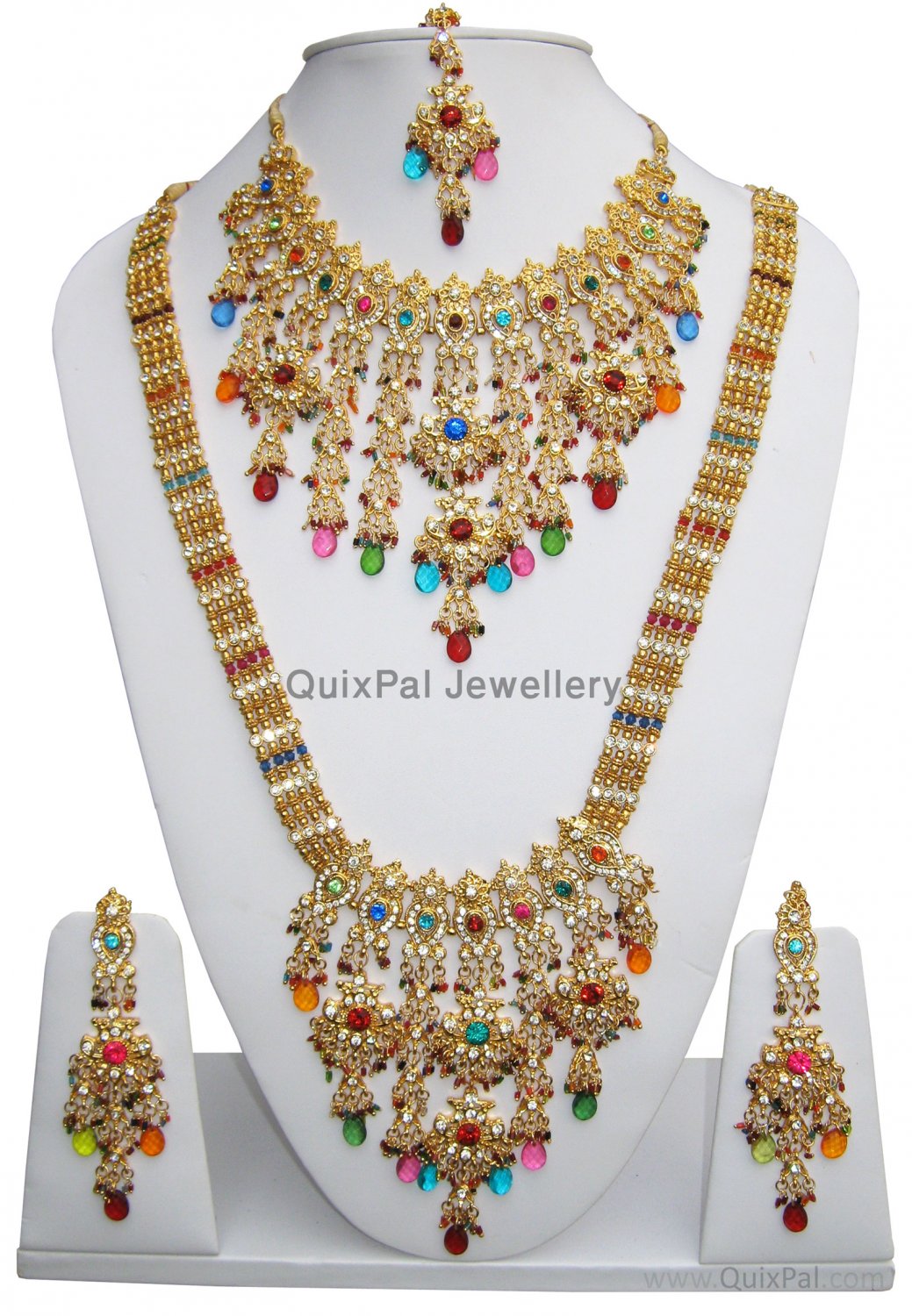 Indian Costume Jewelry Sorahi Bridal Jewelry Set 708 Multi